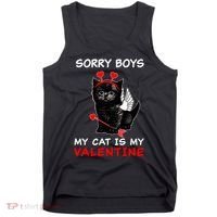 Sorry Boys My Cat Is My Valentine Tank Top thumb 0
