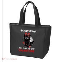 Sorry Boys My Cat Is My Valentine Tote Bag thumb 3