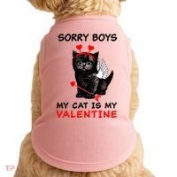 Sorry Boys My Cat Is My Valentine Doggie Tank thumb 0