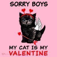 Sorry Boys My Cat Is My Valentine Long Sleeve Shirt thumb 2