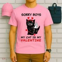 Sorry Boys My Cat Is My Valentine T-Shirt thumb 6