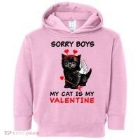 Sorry Boys My Cat Is My Valentine Toddler Hoodie thumb 0