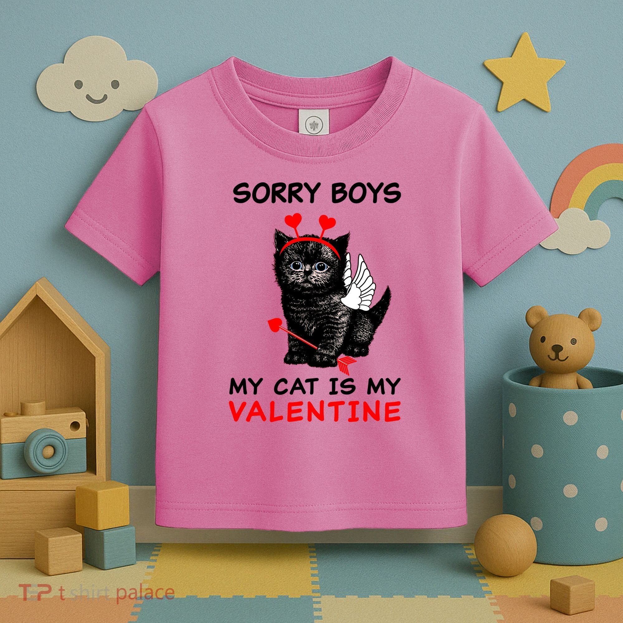 Sorry Boys My Cat Is My Valentine Toddler T-Shirt