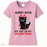 Sorry Boys My Cat Is My Valentine Women's T-Shirt thumb 0