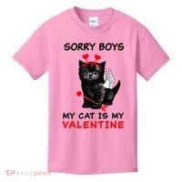 Sorry Boys My Cat Is My Valentine Kids T-Shirt thumb 0