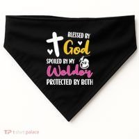 Spoiled By My Welder Welding Proud WelderS Wife Gift USA-Made Doggie Bandana thumb 0