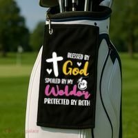Spoiled By My Welder Welding Proud WelderS Wife Gift Golf Towel thumb 2