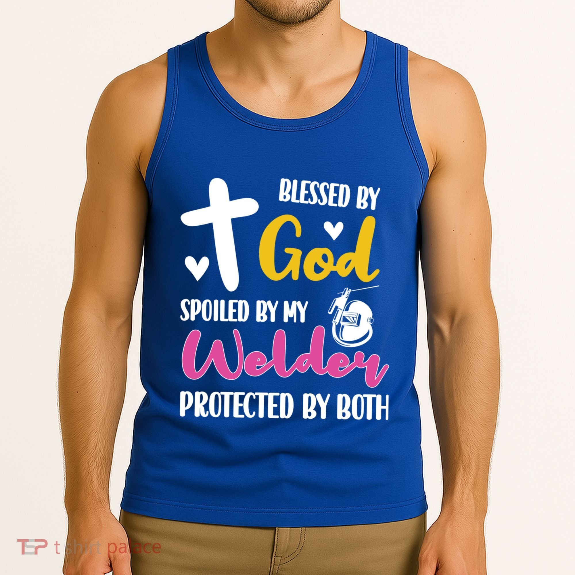 Spoiled By My Welder Welding Proud WelderS Wife Gift Tank Top
