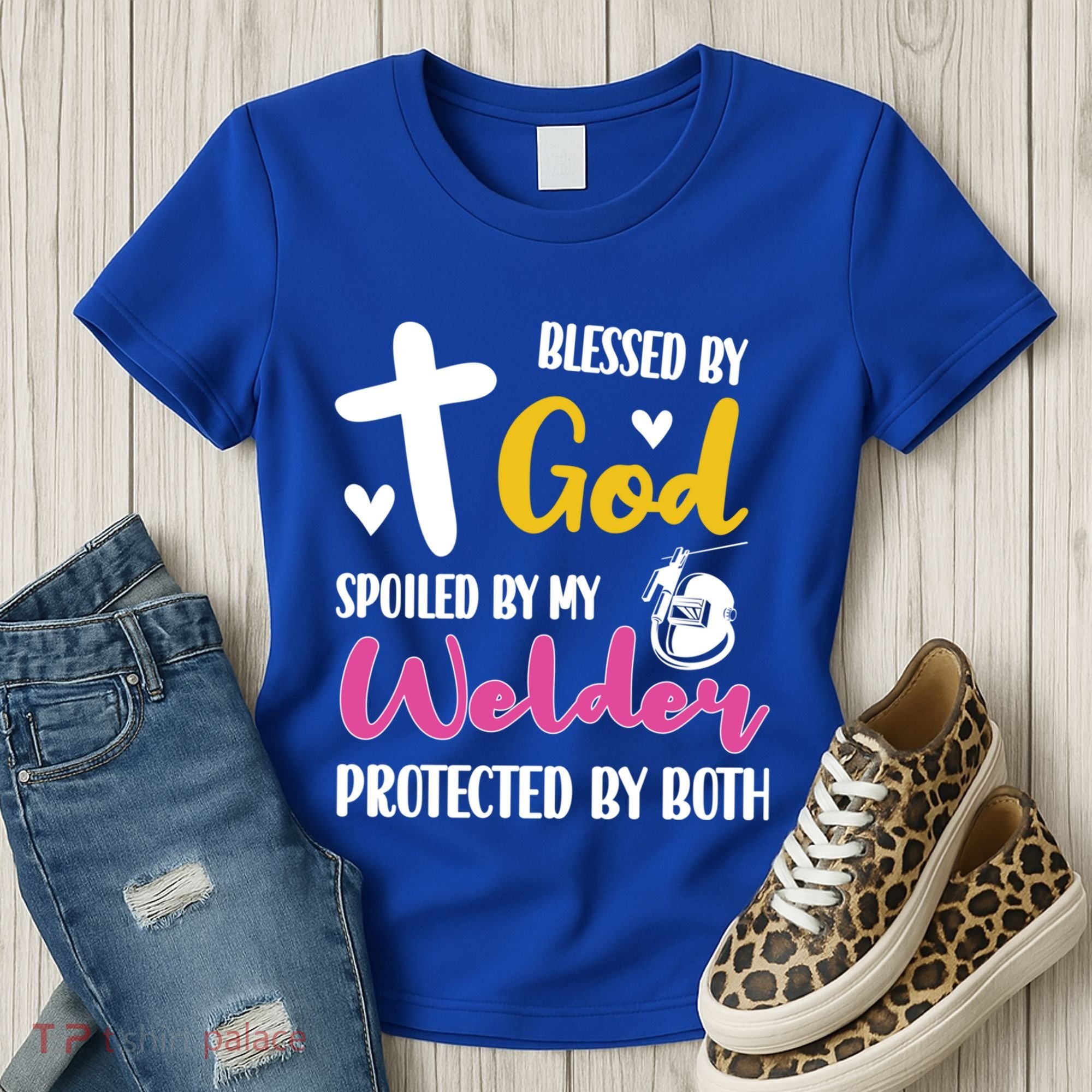 Spoiled By My Welder Welding Proud WelderS Wife Gift Women's T-Shirt