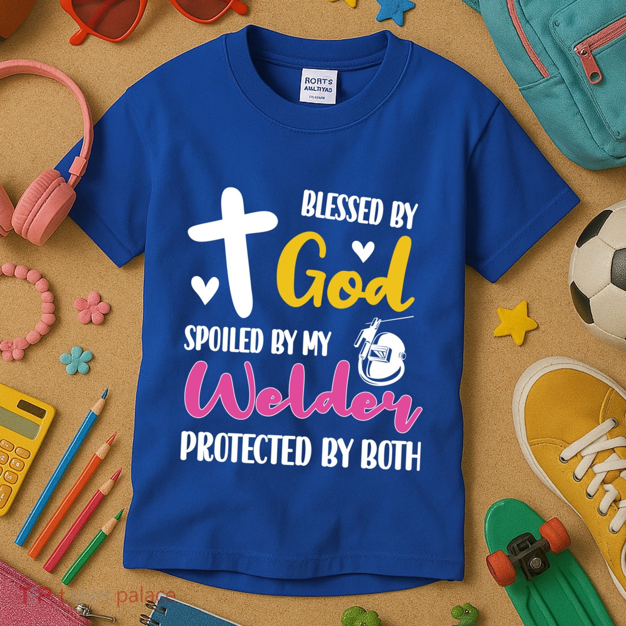 Spoiled By My Welder Welding Proud WelderS Wife Gift Kids T-Shirt