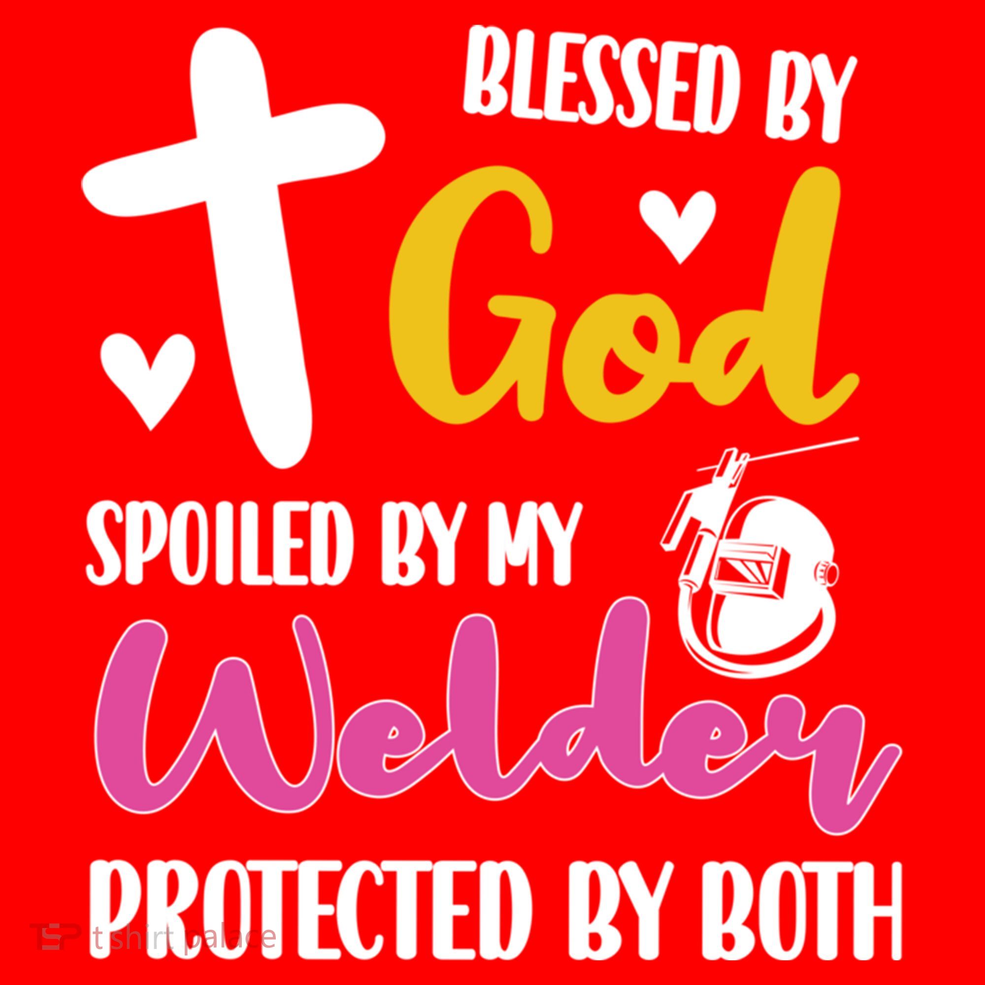Spoiled By My Welder Welding Proud WelderS Wife Gift Santa Hat