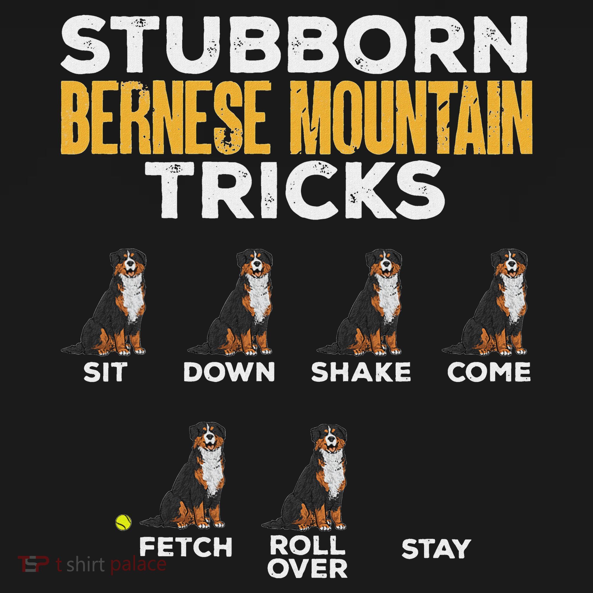 Stubborn Bernese Mountain Dog Tricks USA-Made Doggie Bandana