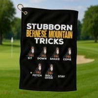 Stubborn Bernese Mountain Dog Tricks Golf Towel thumb 1
