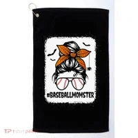 Spooky Baseball Mom Halloween Edition Golf Towel thumb 0