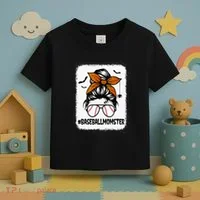 Spooky Baseball Mom Halloween Edition Toddler T-Shirt thumb 3