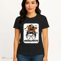 Spooky Baseball Mom Halloween Edition Women's T-Shirt thumb 4
