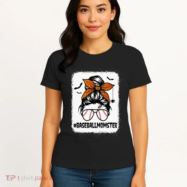 Spooky Baseball Mom Halloween Edition Women's T-Shirt