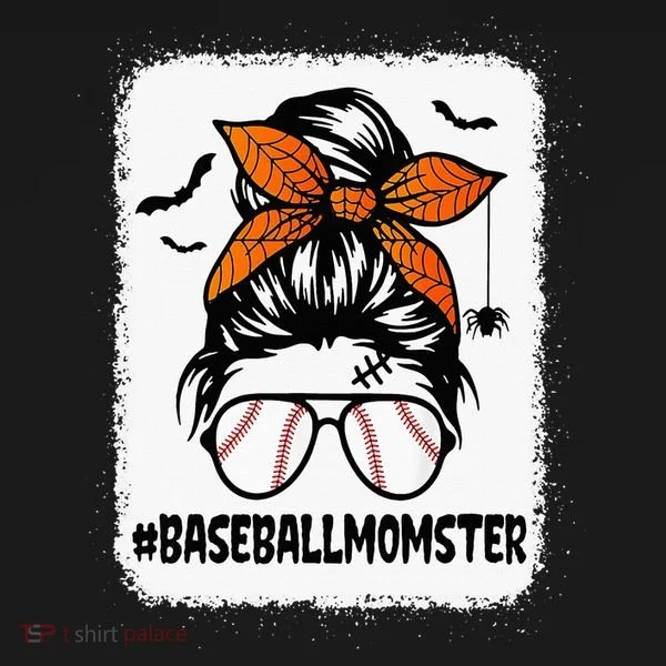 Spooky Baseball Mom Halloween Edition Women's T-Shirt
