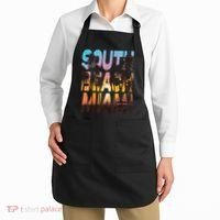 South Beach Miami Sunset I Love Miami Beach Souvenir Apron thumb 2