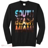 South Beach Miami Sunset I Love Miami Beach Souvenir Sweatshirt thumb 0