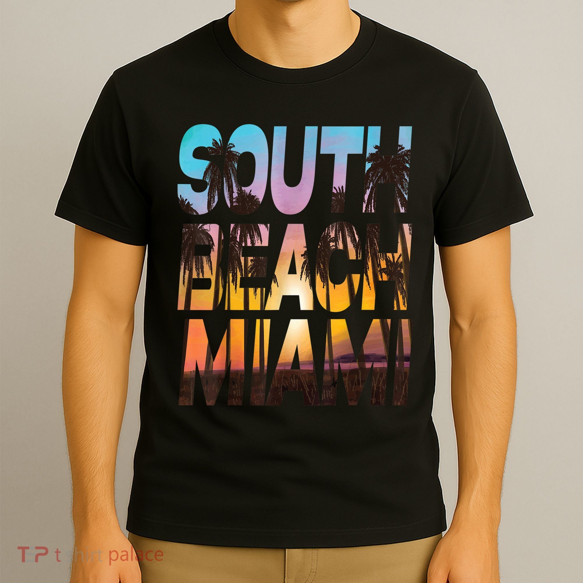 South Beach Miami Sunset I Love Miami Beach Souvenir T-Shirt