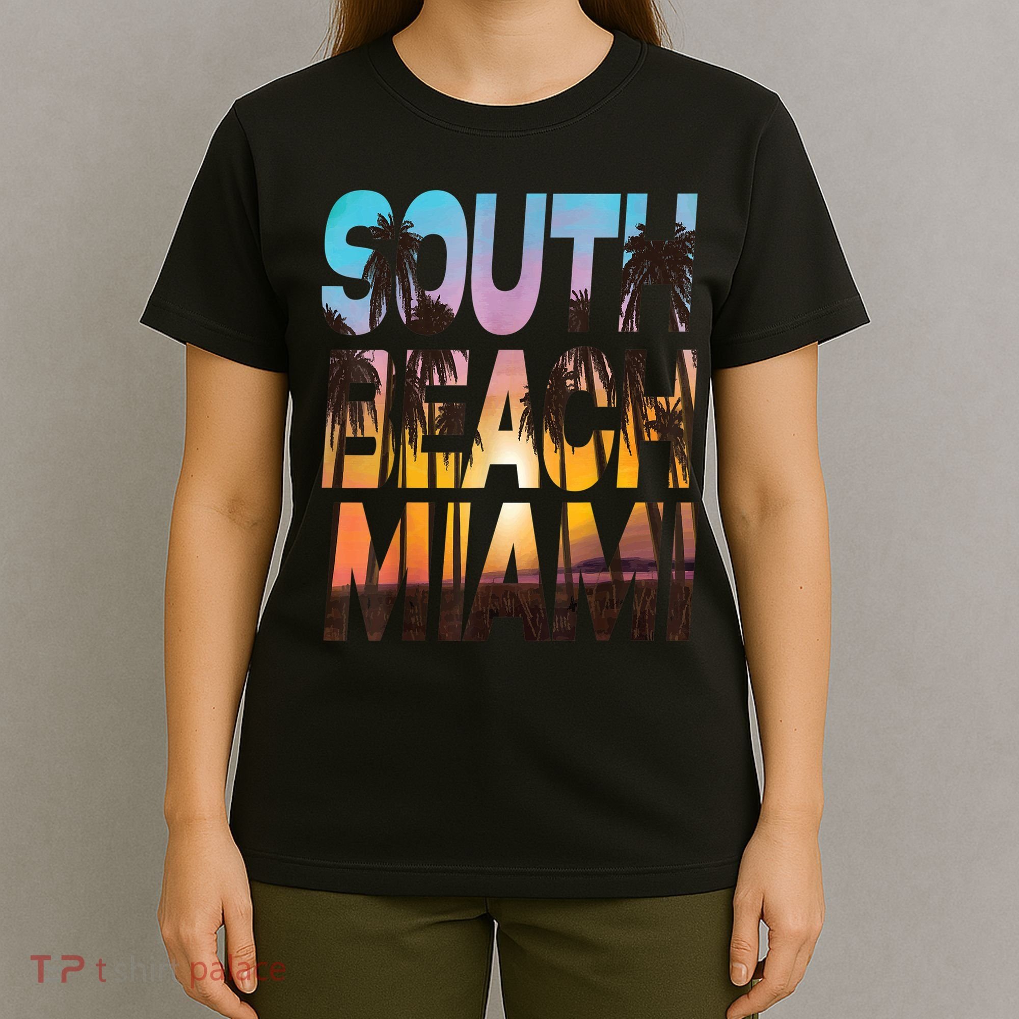 South Beach Miami Sunset I Love Miami Beach Souvenir T-Shirt