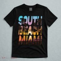 South Beach Miami Sunset I Love Miami Beach Souvenir T-Shirt thumb 5