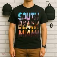 South Beach Miami Sunset I Love Miami Beach Souvenir T-Shirt thumb 6