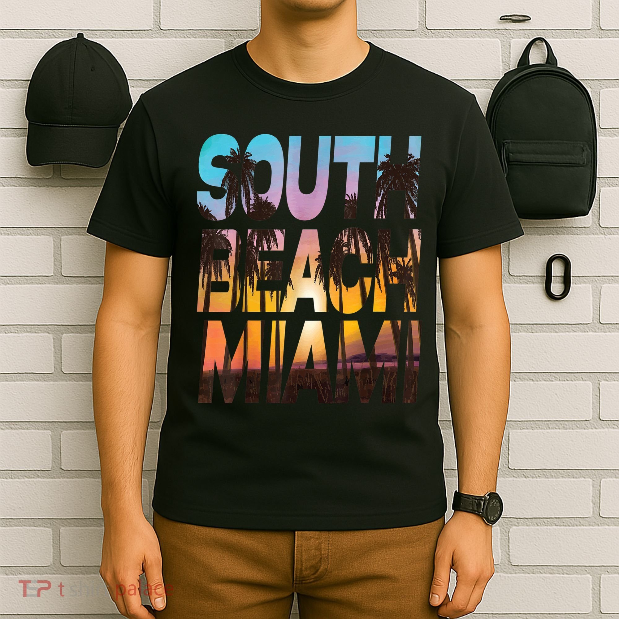 South Beach Miami Sunset I Love Miami Beach Souvenir T-Shirt