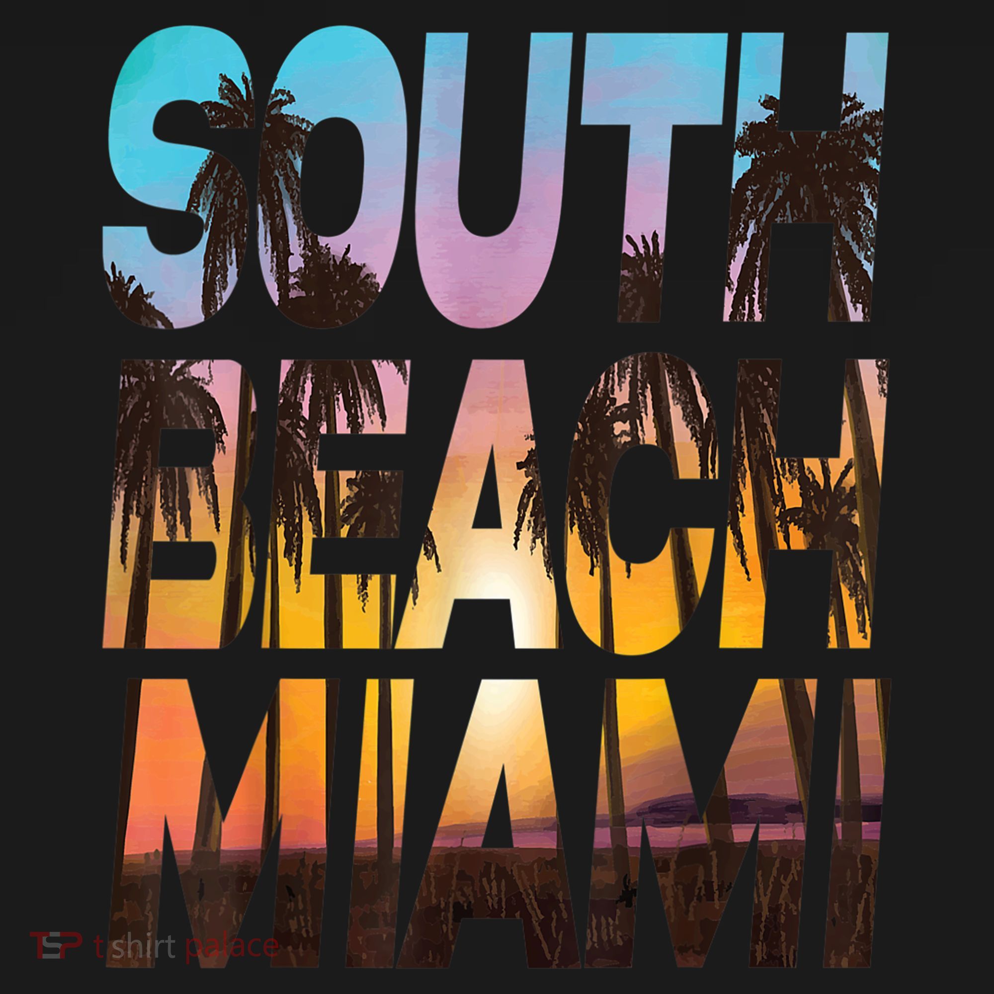 South Beach Miami Sunset I Love Miami Beach Souvenir Mousepad