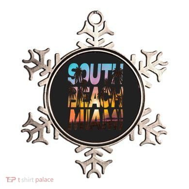 South Beach Miami Sunset I Love Miami Beach Souvenir Ornament