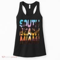 South Beach Miami Sunset I Love Miami Beach Souvenir Women's Tank Top thumb 0