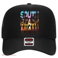 South Beach Miami Sunset I Love Miami Beach Souvenir Hat thumb 0