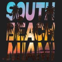 South Beach Miami Sunset I Love Miami Beach Souvenir Hat thumb 2