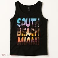 South Beach Miami Sunset I Love Miami Beach Souvenir Tank Top thumb 2