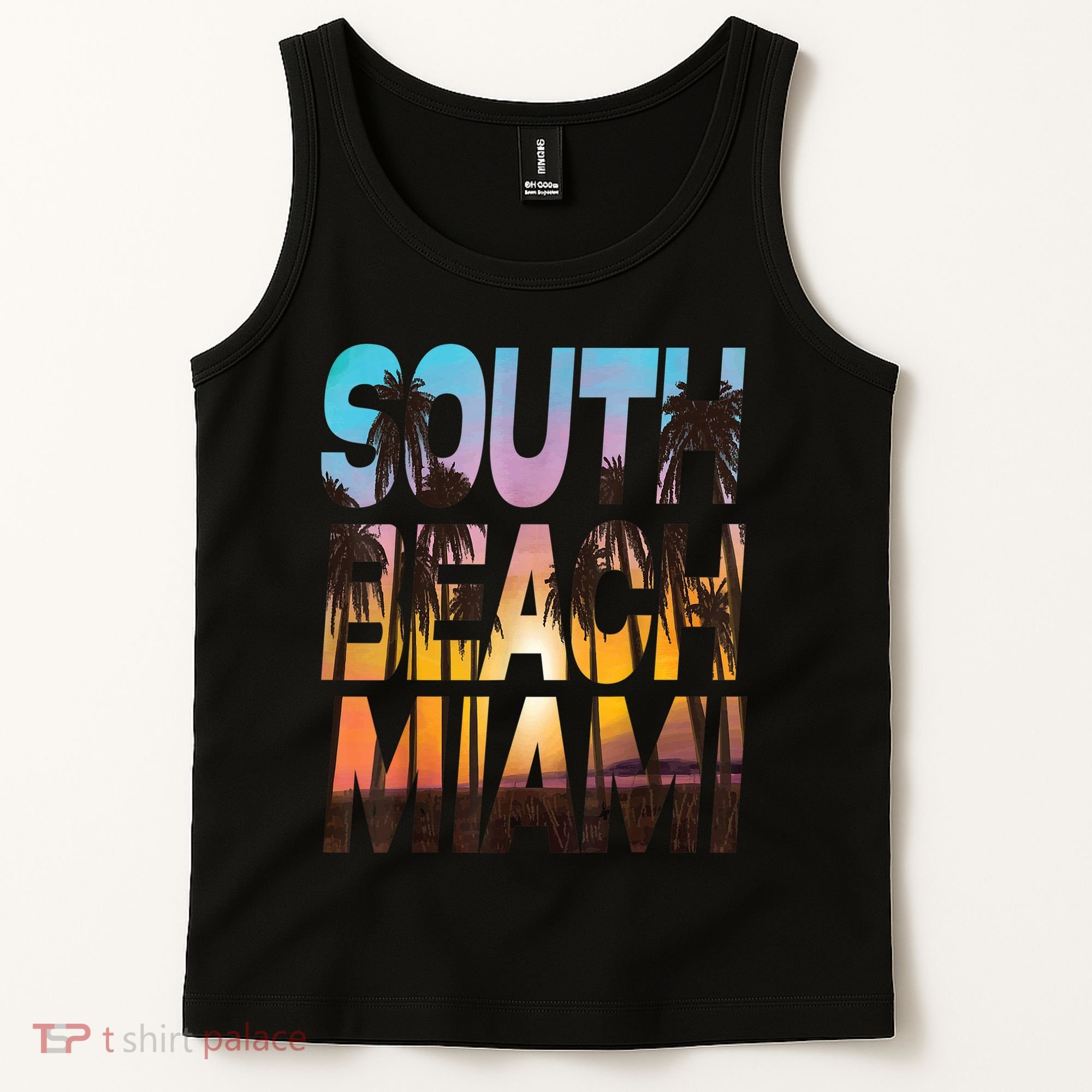 South Beach Miami Sunset I Love Miami Beach Souvenir Tank Top