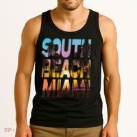 South Beach Miami Sunset I Love Miami Beach Souvenir Tank Top thumb 3