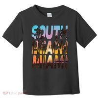 South Beach Miami Sunset I Love Miami Beach Souvenir Toddler T-Shirt thumb 0