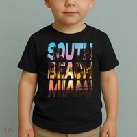 South Beach Miami Sunset I Love Miami Beach Souvenir Toddler T-Shirt thumb 2