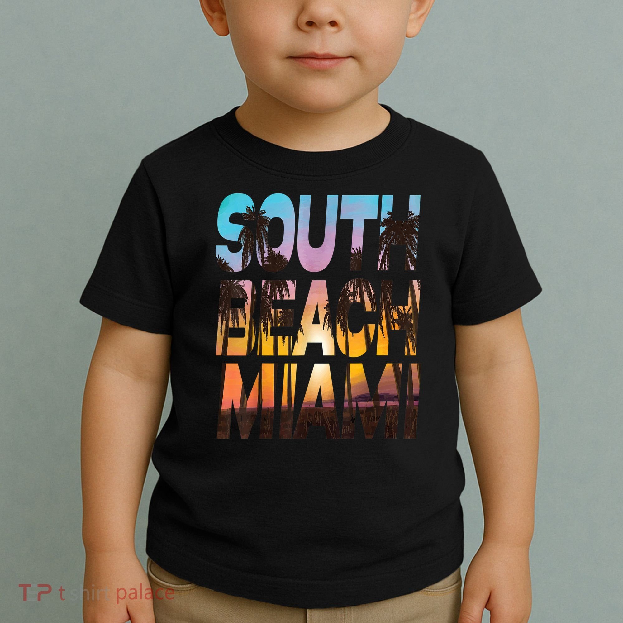 South Beach Miami Sunset I Love Miami Beach Souvenir Toddler T-Shirt