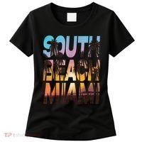 South Beach Miami Sunset I Love Miami Beach Souvenir Women's T-Shirt thumb 0