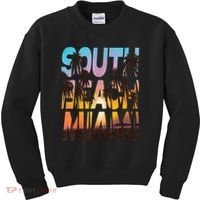 South Beach Miami Sunset I Love Miami Beach Souvenir Kids Sweatshirt thumb 0
