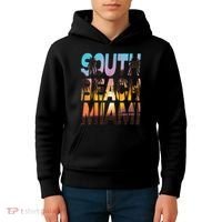 South Beach Miami Sunset I Love Miami Beach Souvenir Kids Hoodie thumb 4