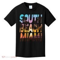 South Beach Miami Sunset I Love Miami Beach Souvenir Kids T-Shirt thumb 0