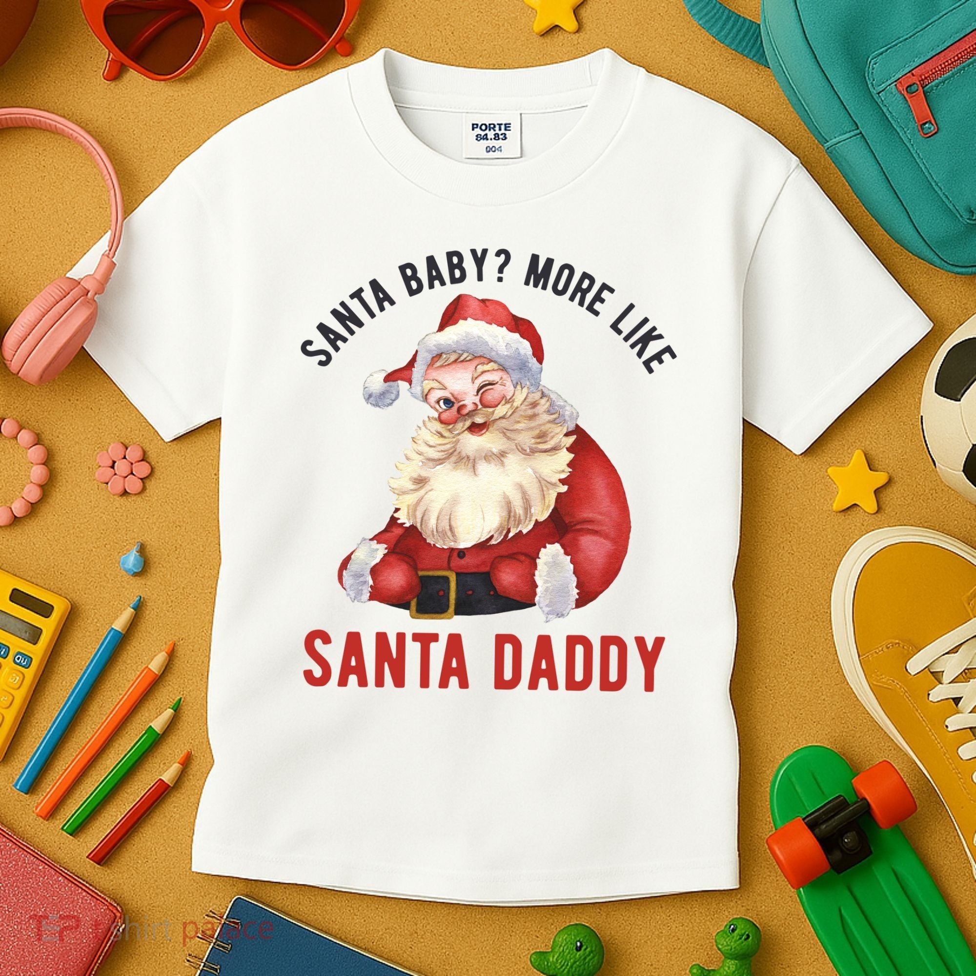 Santa Baby More Like Santa Daddy Kids T-Shirt