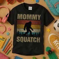 Sasquatch Best Mommy Squatch Ever Bigfoot Mom  Kids T-Shirt thumb 3