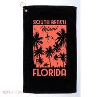 South Beach Miami Golf Towel thumb 0