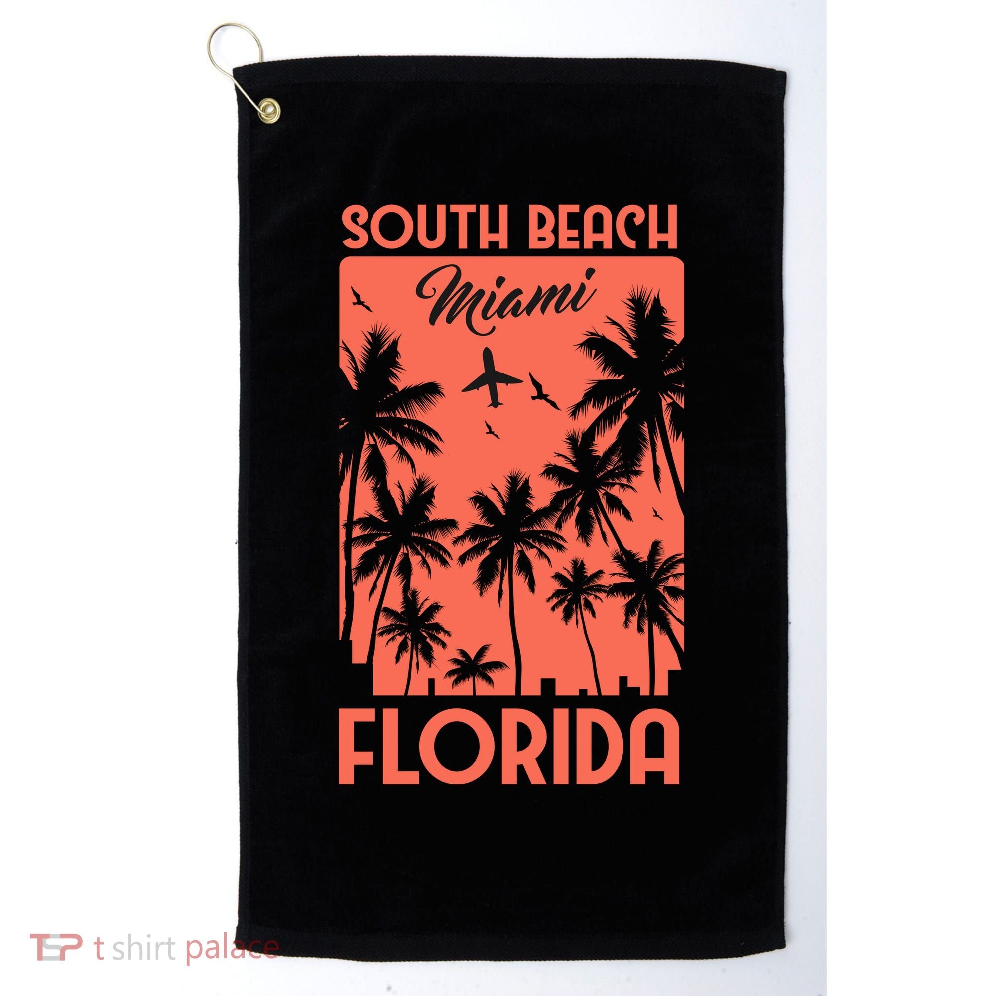 South Beach Miami Golf Towel