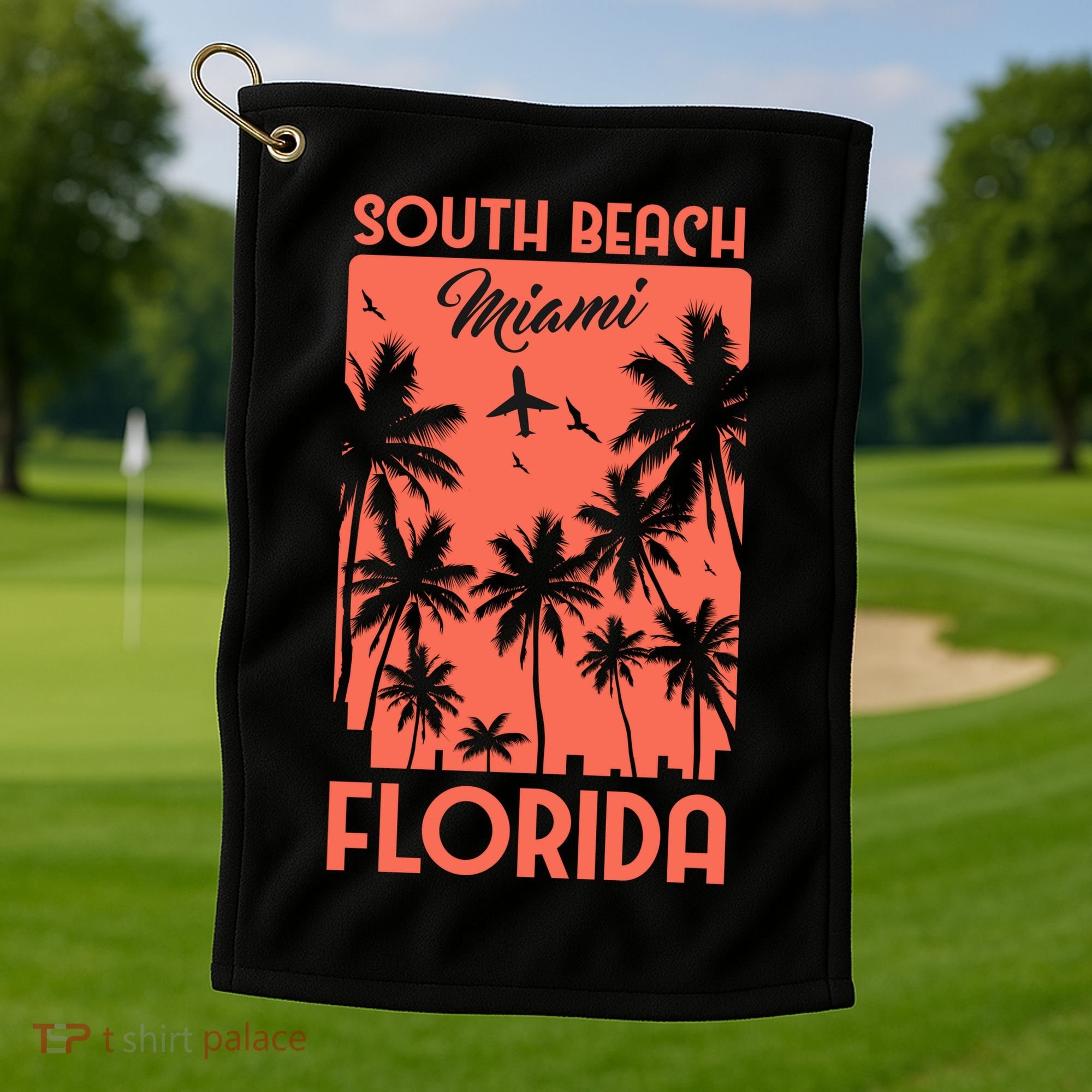 South Beach Miami Golf Towel
