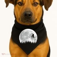 Snow Boarding Moon Cool Sport Hobby USA-Made Doggie Bandana thumb 1